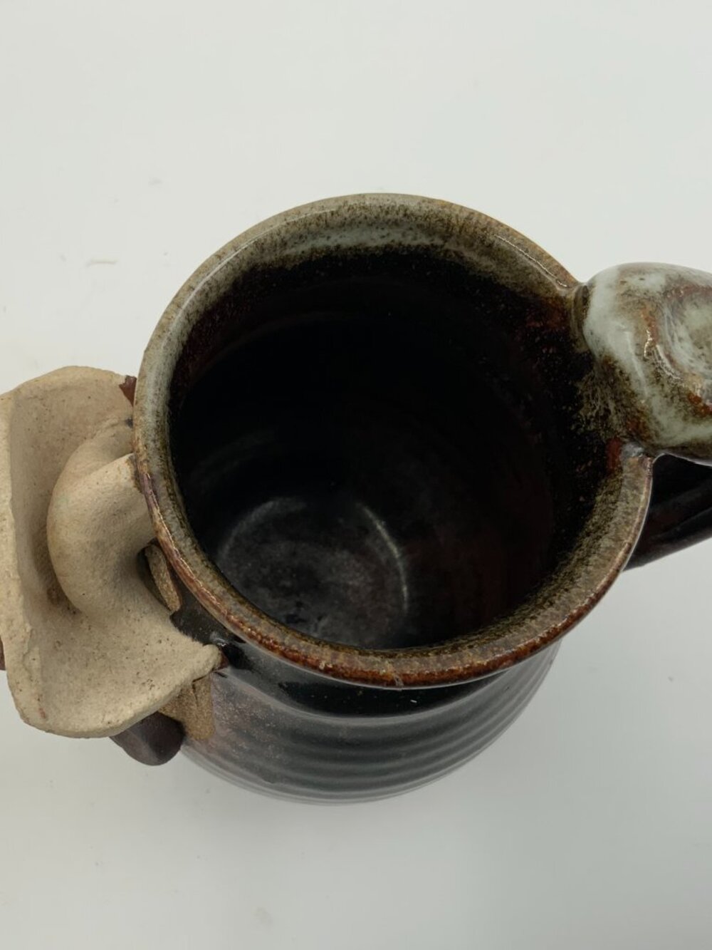 Signed Robert Eakin 3D Stoneware Cowboy Mug Handlebar Moustache, Cigar - Picture 4 of 8